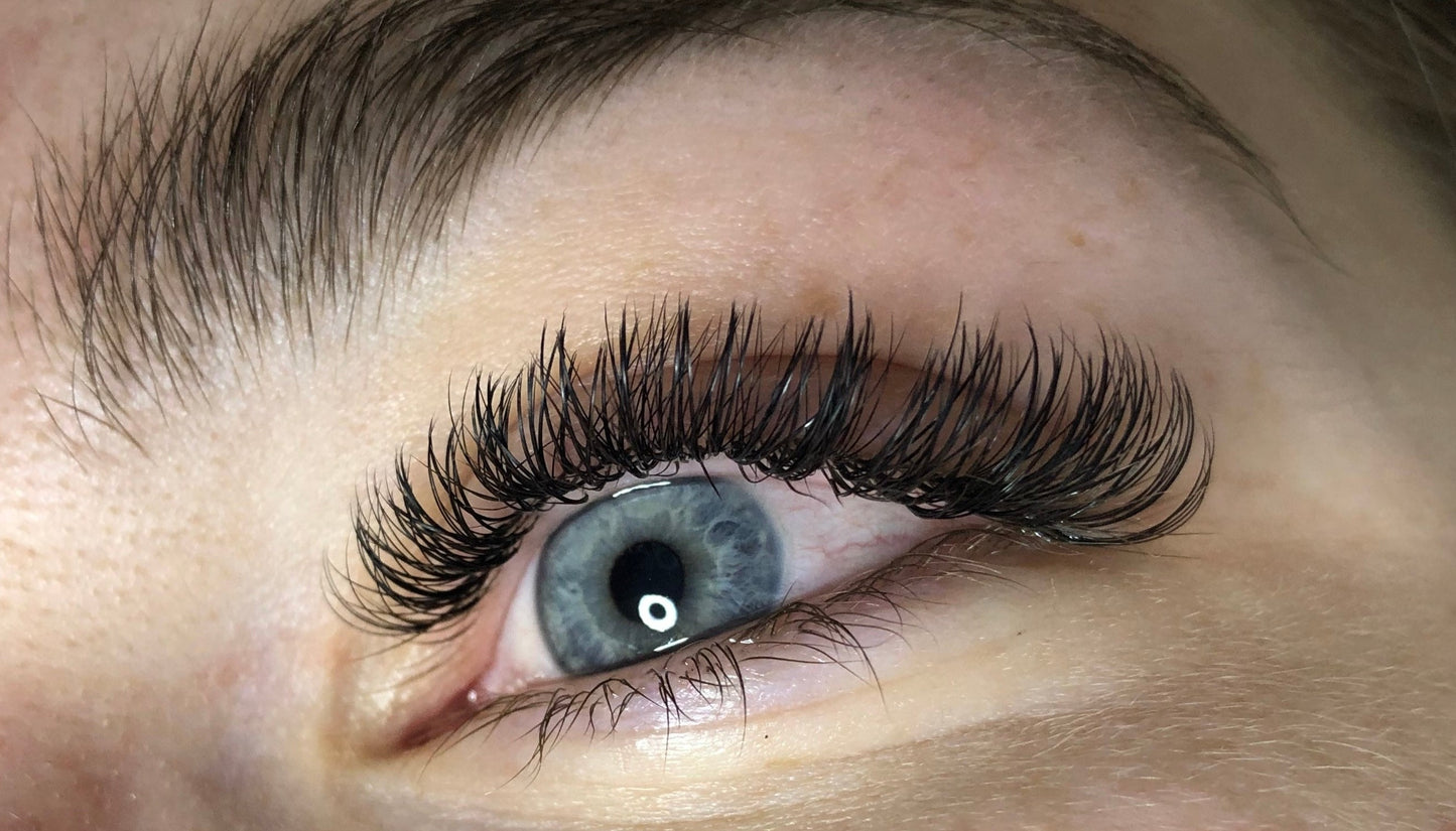 Classic eyelash extensions application